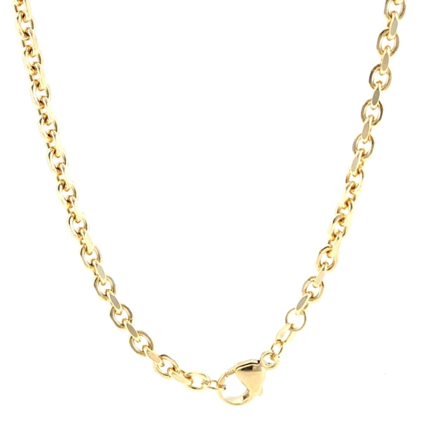 14K Yellow Gold Diamond Cut Cable 3.8mm