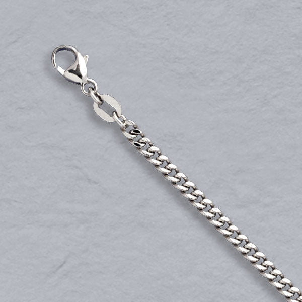 Platinum / 950 Diamond Cut Curb Chain 2.8mm