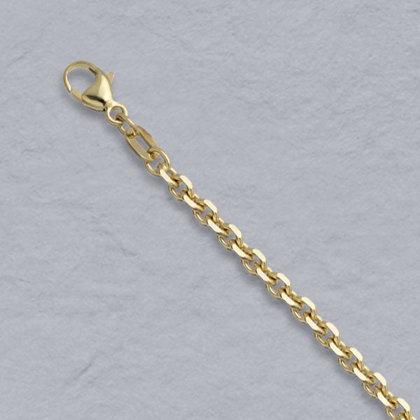 14Kt Yellow Gold Diamond Cut Cable 2.8mm