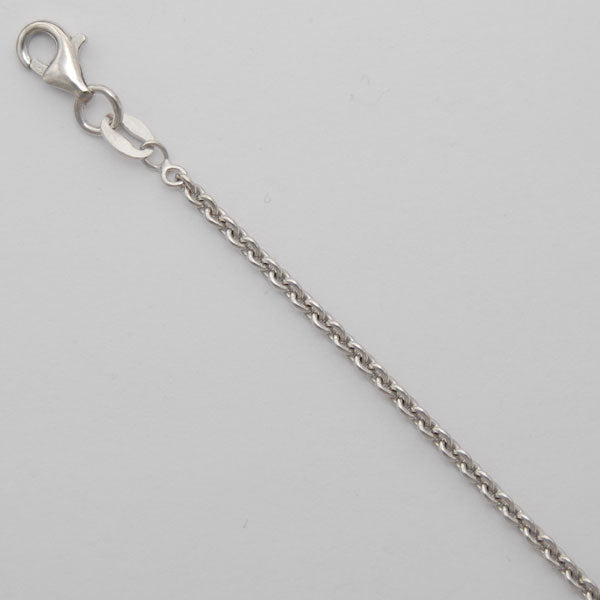 Sterling Silver Round Cable 2.2mm (Rhodium)