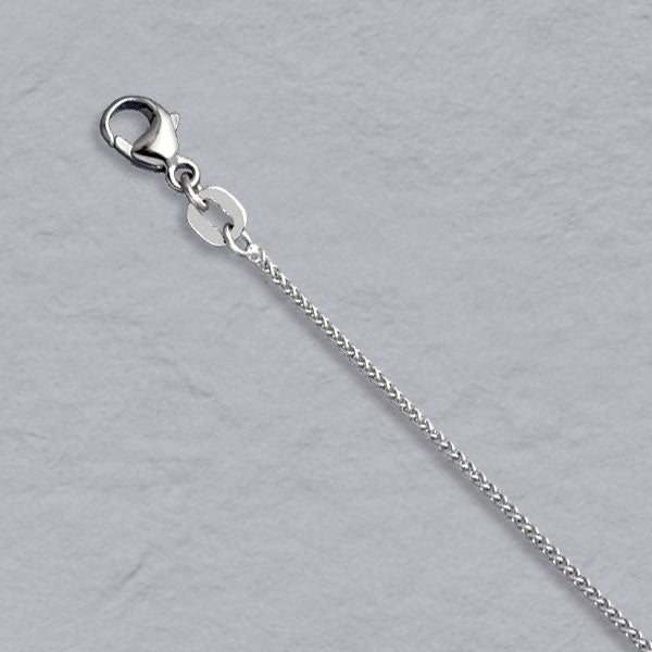 Platinum / 950 Round Wheat Chain 1.0mm
