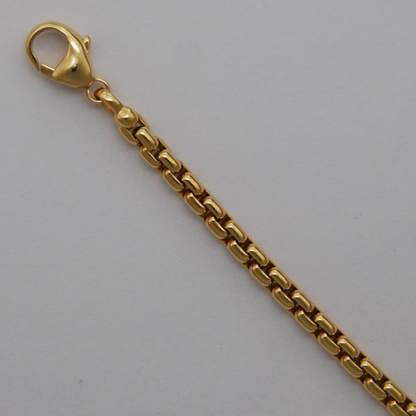 14Kt Yellow Gold Round Box 3.2mm