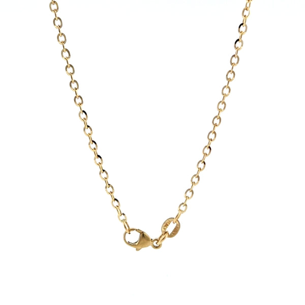14K Yellow Gold Oval Diamond Cut Link 2.0mm