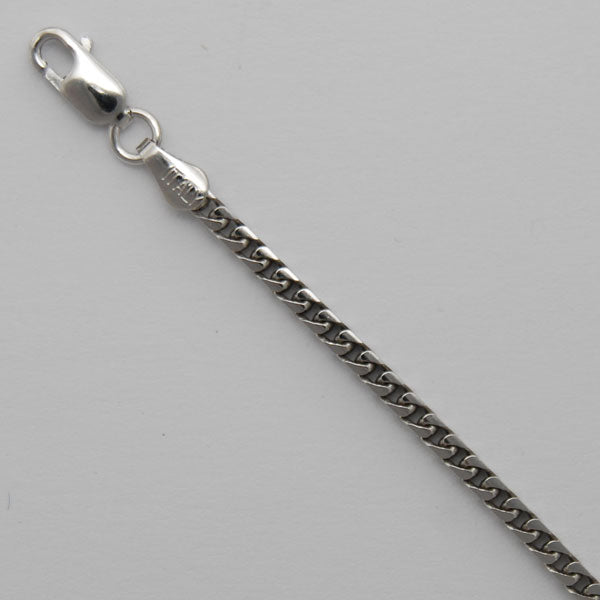 Sterling Silver Franco 2.4mm (Rhodium)