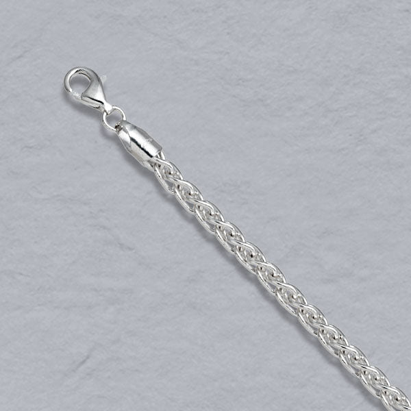 Sterling Silver Round Wheat 4.5mm