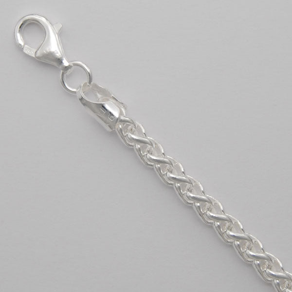 Sterling Silver Round Wheat 4mm