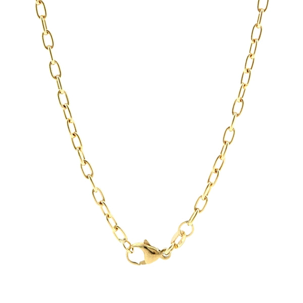 14K Yellow Gold Open Long Cable 2.9mm