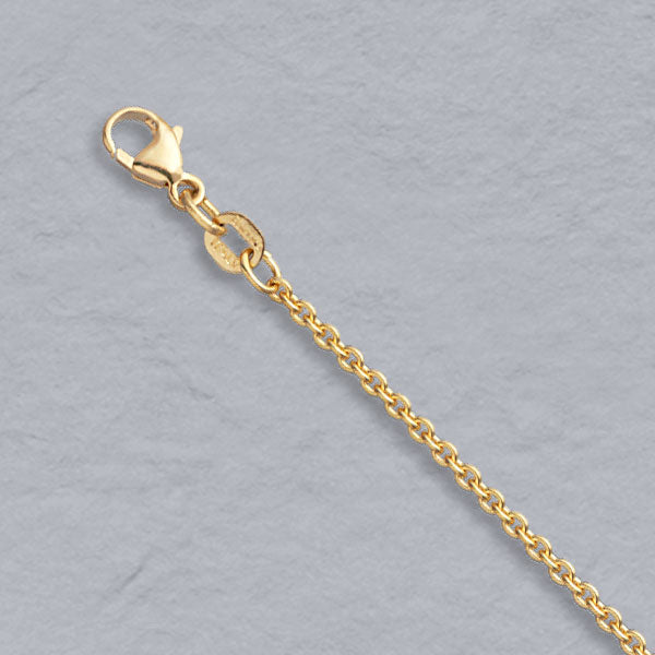 14K Natural Yellow Gold Round Cable 1.8mm