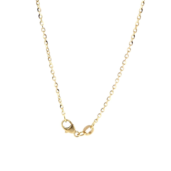 14K Yellow Gold Oval Diamond Cut Link 1.5mm