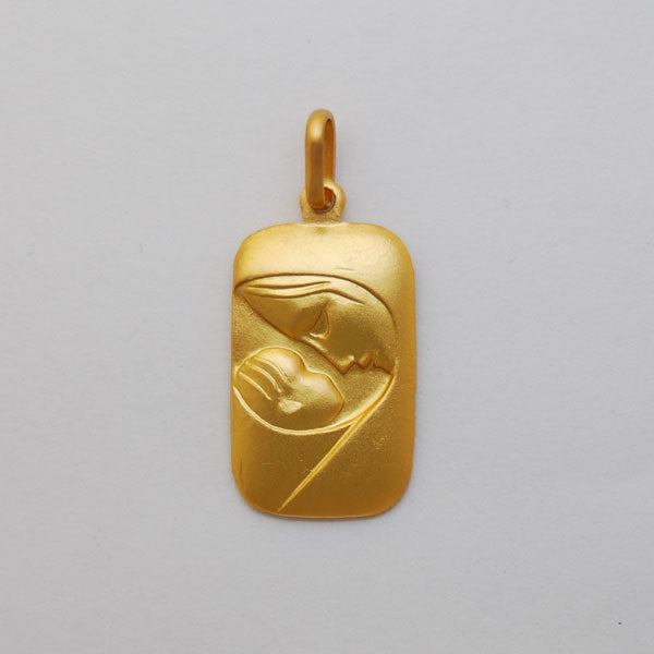 14K Yellow Gold Maternita, 23mm x 13mm