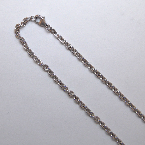 Sterling Silver Round Cable 3.7mm (Rhodium)