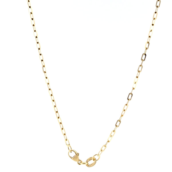 14K Yellow Gold Paperclip 1.7mm x 3.5mm