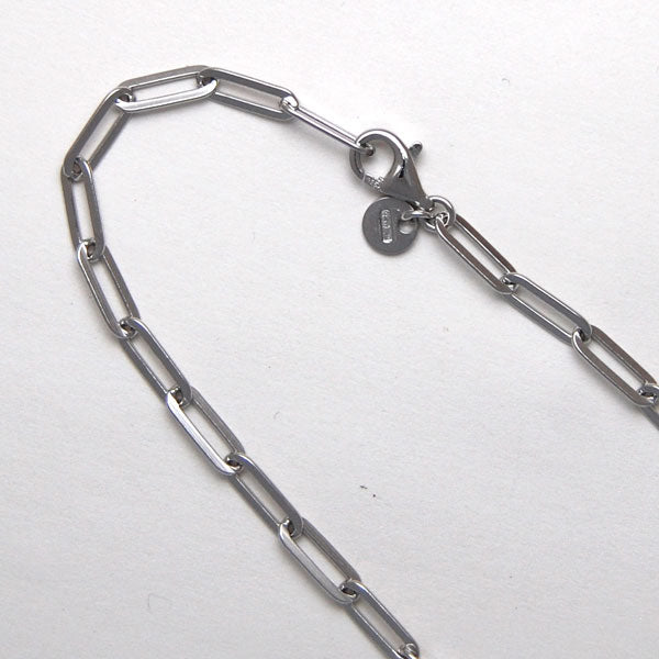 Sterling Silver Paperclip 3.2mm (Rhodium)