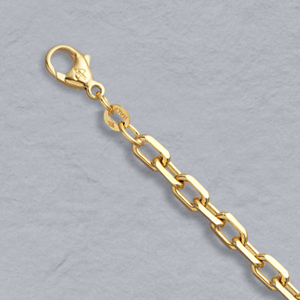 14Kt Yellow Gold Diamond Cut Cable 4.5mm