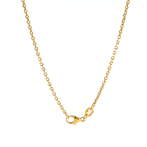 18K Yellow Gold Diamond Cut Cable 1.5mm