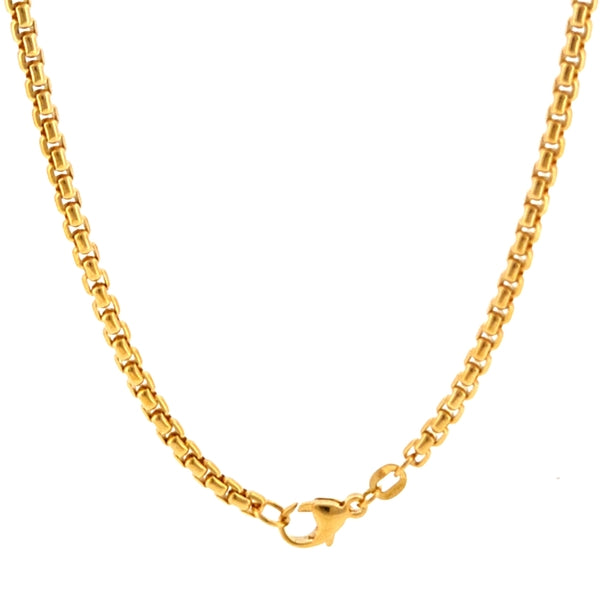 18K Yellow Gold Round Box 3.2mm
