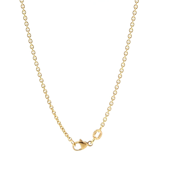 18K Yellow Gold Round Cable 1.8mm