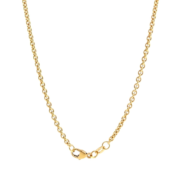 18K Yellow Gold Round Cable 2.2mm