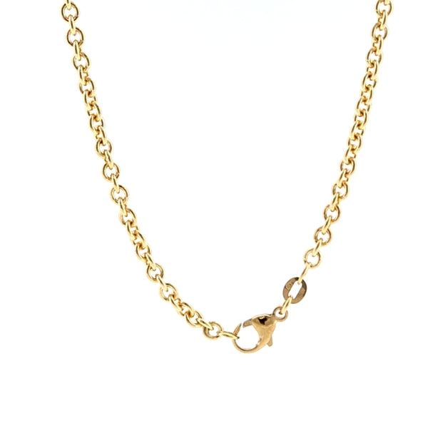 18K Yellow Gold Round Cable 3.4mm