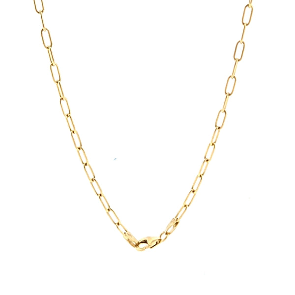 18K Yellow Gold Open Long Cable 2.2mm