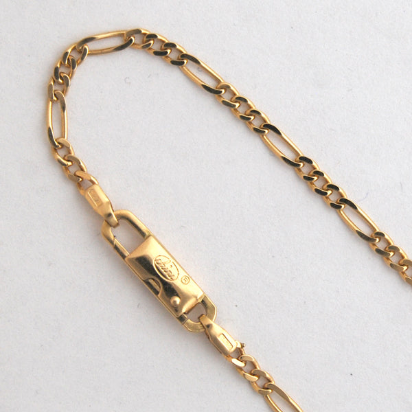 18K Yellow Gold Figaro 2.4mm