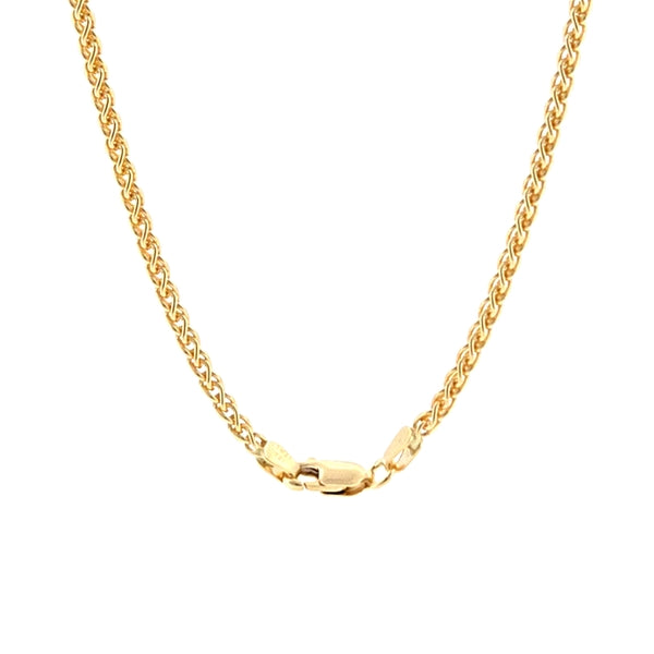 18K Yellow Gold Round Wheat 2.4mm