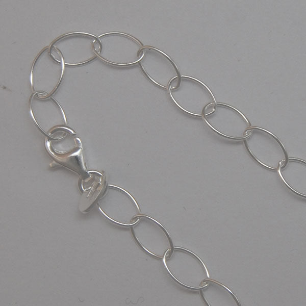 Sterling Silver Oval Cable 5.0mm