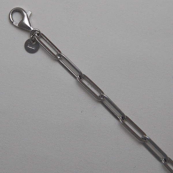 Sterling Silver Paperclip 3.8mm (Rhodium)