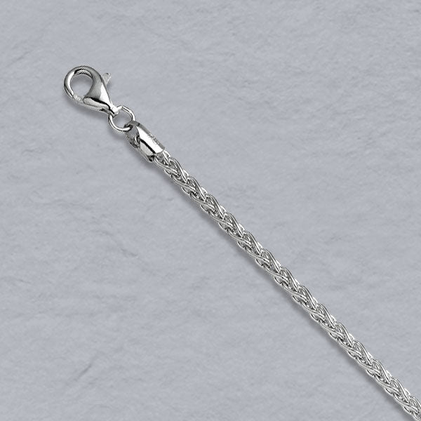 Sterling Silver Round Wheat 3.5mm