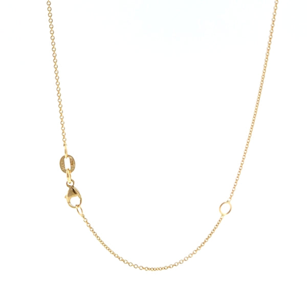 14K Yellow Gold Round Cable 1.0mm, (18" with a jump ring at 16"), (20" with jump ring at 18"), (24" with jump ring at 20"