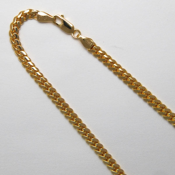 14K Yellow Gold Oval Curb 4.4mm