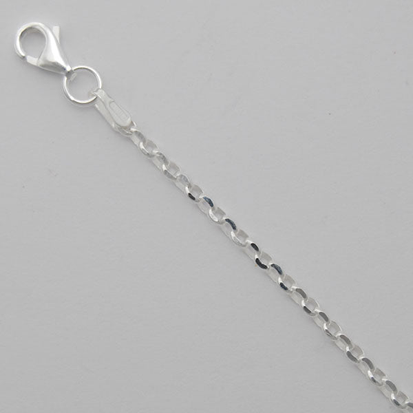 Sterling Silver Diamond Cut Rolo 2.1mm