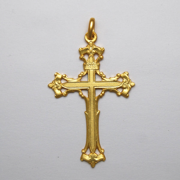 14K Yellow Gold Traforate 6, 45mm x 32mm