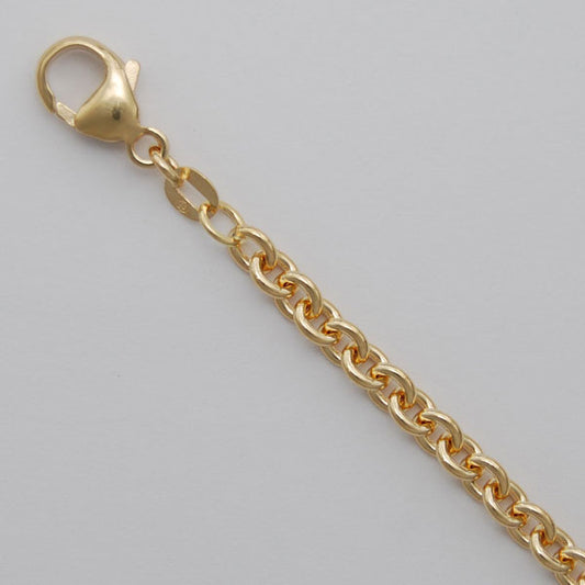 14K Yellow Gold Round Cable 4.1mm