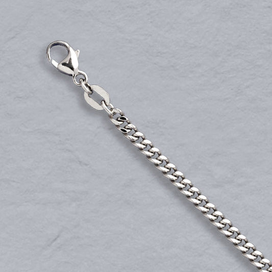 Platinum / 950 Diamond Cut Curb Chain 2.8mm