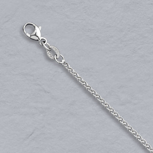Platinum / 950 Round Wheat Chain 1.6mm