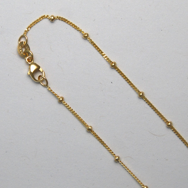 14K Yellow Gold Curb w/ Yellow Rondells