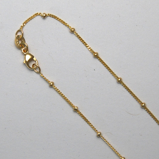 14K Yellow Gold Curb w/ Yellow Rondells