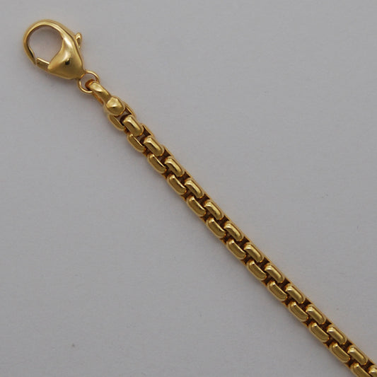 14K Yellow Gold Round Box 3.2mm
