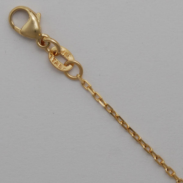 14Kt Yellow Gold Diamond Cut Cable 1.3mm