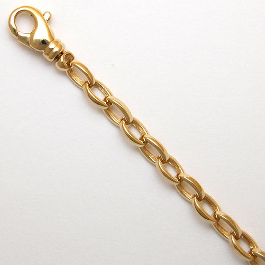 14K Yellow Gold Open Cable 5.7mm X 8.2mm