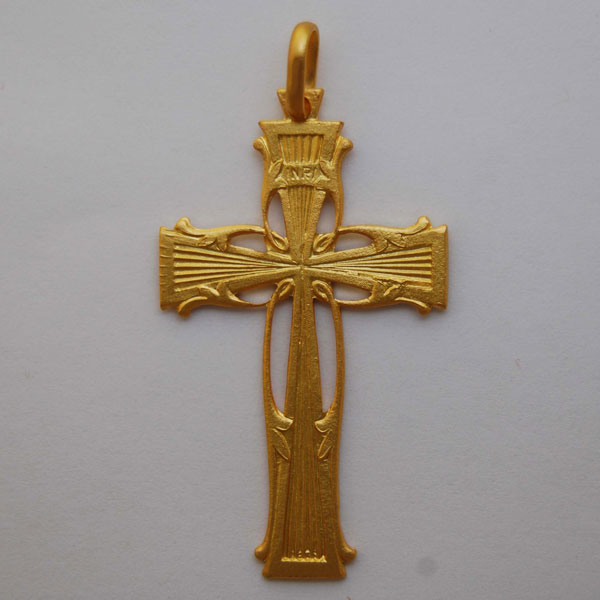 14K Yellow Gold Traforate 1, 43mm x 26mm