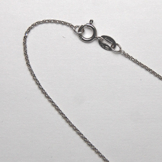 Sterling Silver Diamond Cut Rolo 1.1mm (Rhodium)