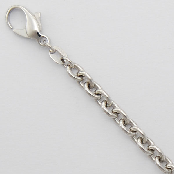 Platinum / 950 Round Cable Chain 4.5mm
