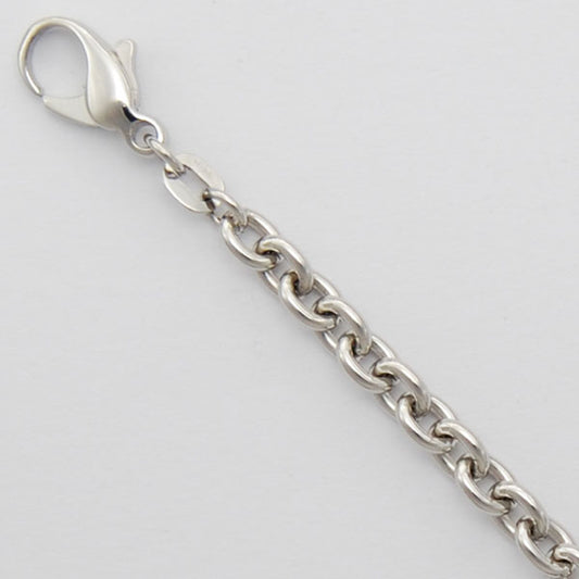 Platinum / 950 Round Cable Chain 4.5mm