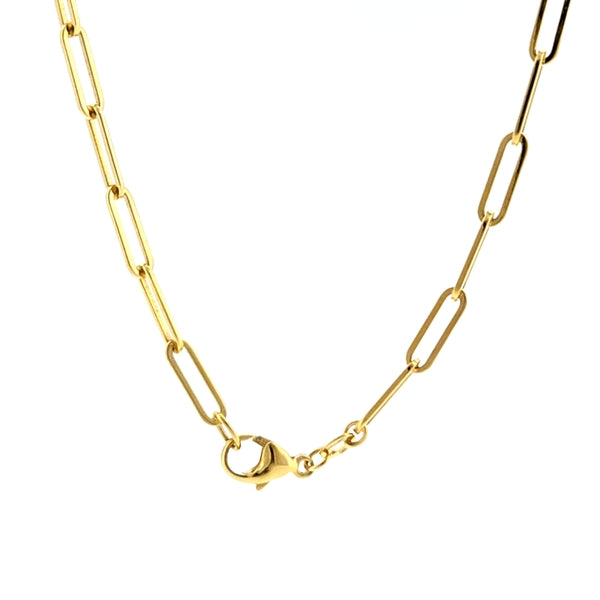 14K Yellow Gold Paperclip 3.5mm x 11.6mm
