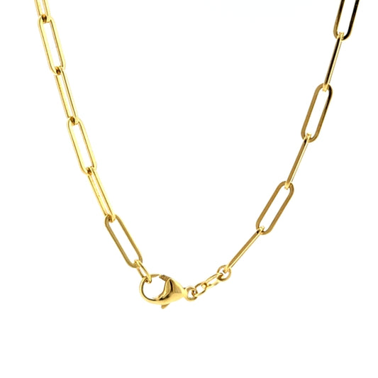 14K Yellow Gold Paperclip 3.5mm x 11.6mm