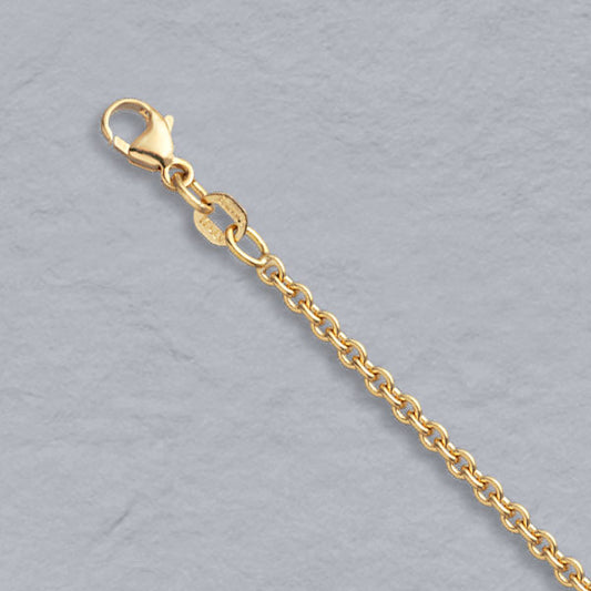 14Kt Yellow Gold Cable 2.2mm