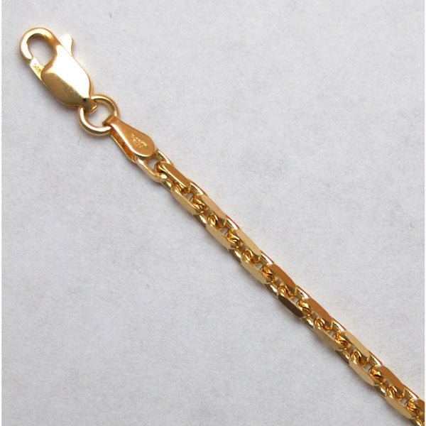 14Kt Yellow Gold Diamond Cut Cable 2.3mm