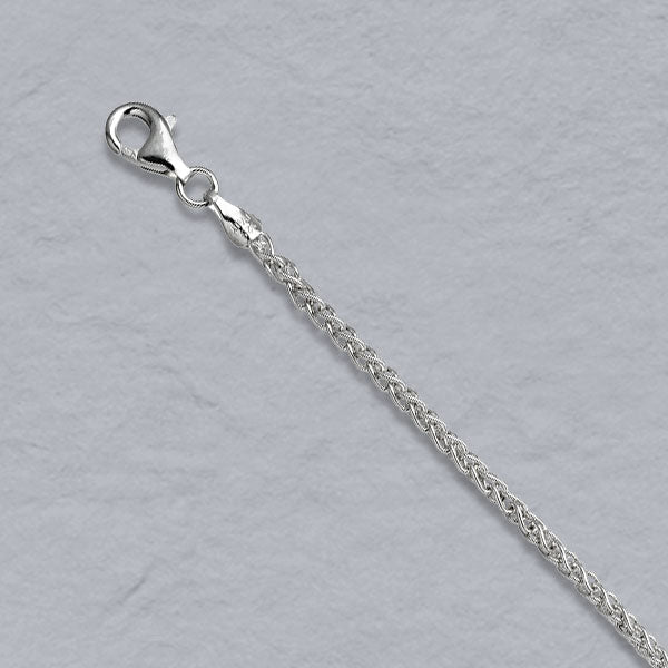Sterling Silver Round Wheat 2.4mm